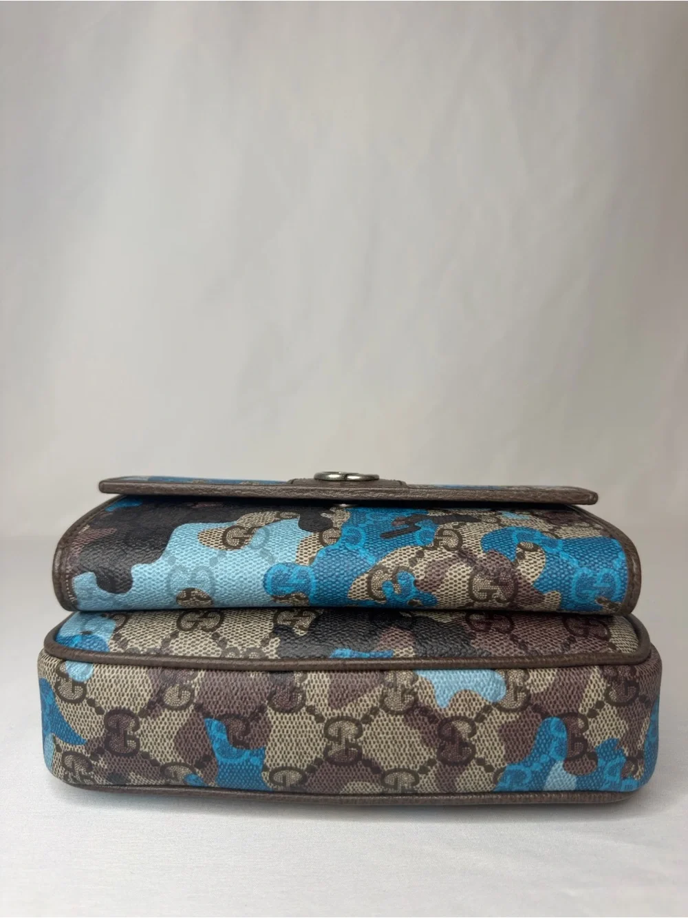 Gucci GG Icon Marble Pop Blue Camo Mini Bag NWT 855449